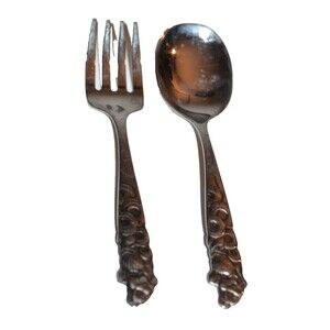 Honey Nut Cheerios Buzz Bee Oneida Stainless Toddler Spoon & Fork flatware